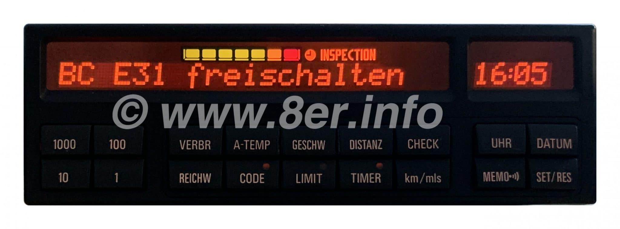 Bordcomputer Geheim-Menü freischalten – 8er Coupé BMW E31